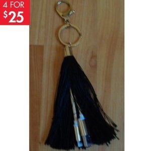 Tassel purse charm or key ring iphone input & USB